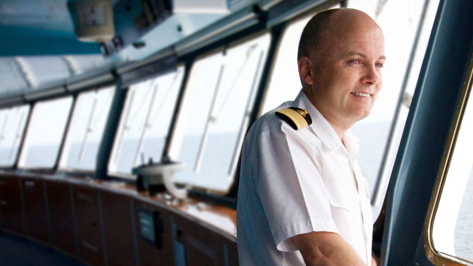 Photo of Captain Johannes on the bridge